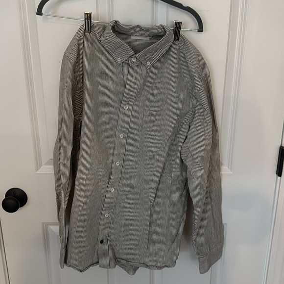 Taylor stitch The Jack in Coal Jaspe University Stripe Oxford - Picture 1 of 1